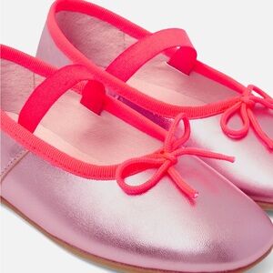 Jacadi Metallic leather ballerinas